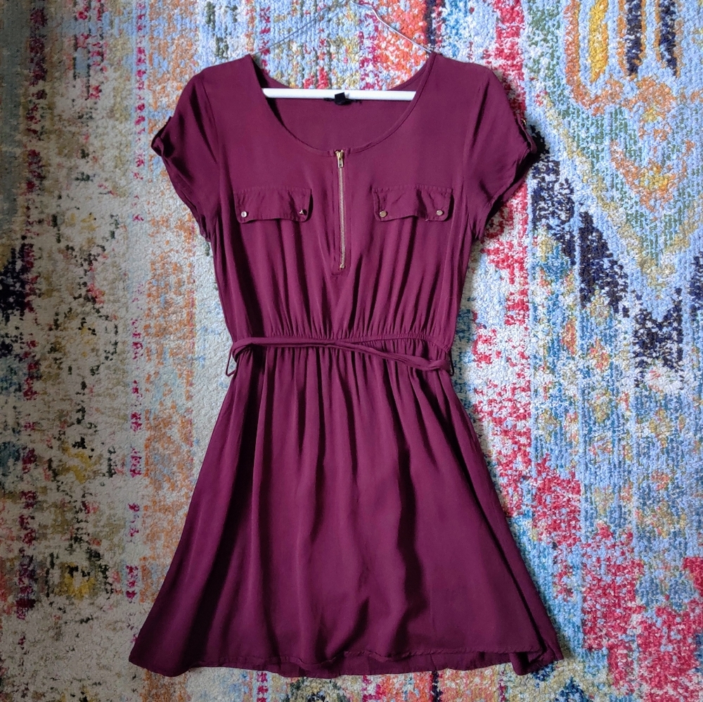 Donated: Mine Maroon/Burgundy Pocket Dress